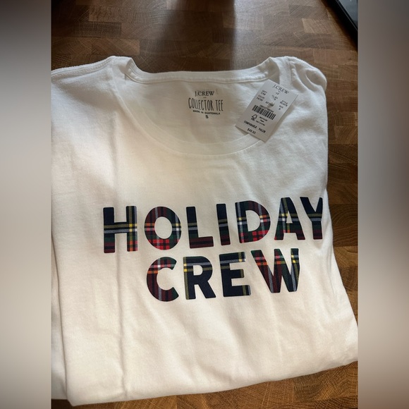J.Crew NWT Plaid “Holiday Crew” Collector Graphic Tee - Picture 7 of 8